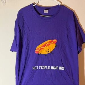 H&M Purple Casual Shirt with Hot Dog Graphic